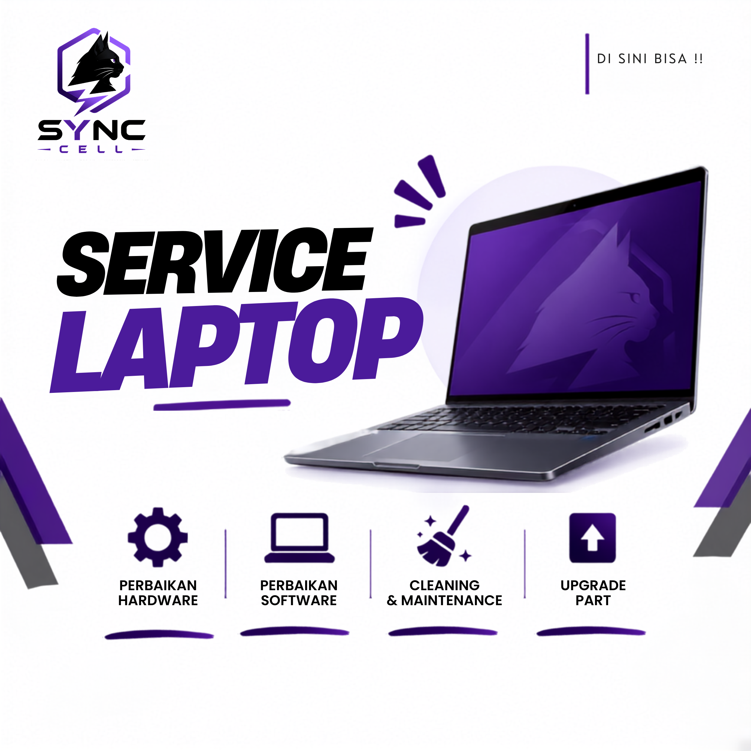 Poster Service Laptop SYNC CELL